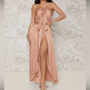 SHEIN Blush Satin Dress